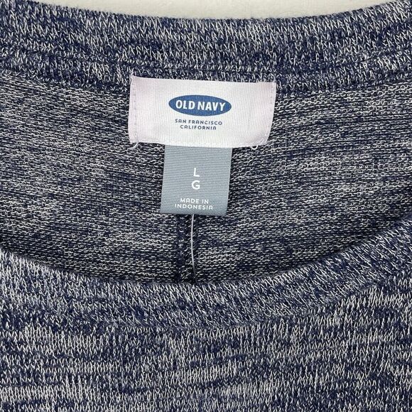 OLD NAVY Sweater Womens Large Heather Blue Pullover NEW Relaxed Stretch - Picture 9 of 11